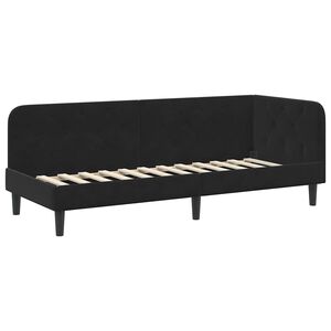 vidaXL Corner Bed Frame with Headboard Black 80 x 200 cm Velvet