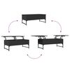 vidaXL Coffee Table Black 100x50x40 cm Engineered Wood and Metal