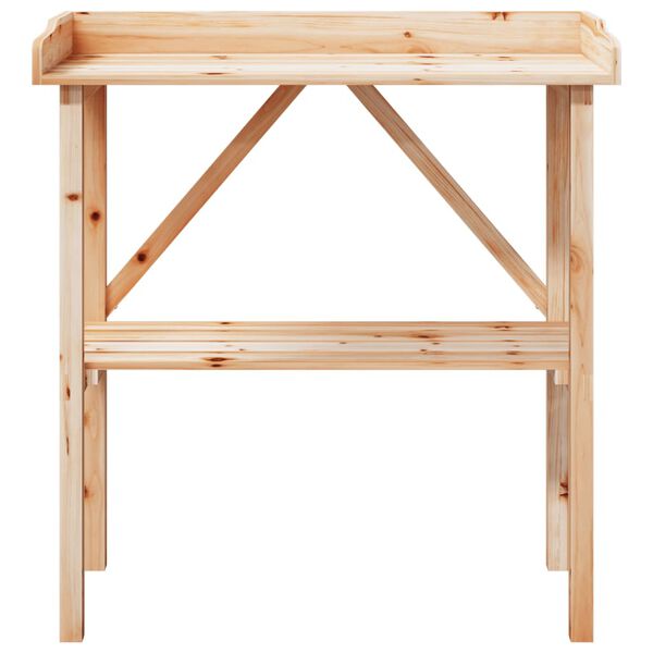 vidaXL Plant Table with Shelf 78x38x82.5 cm Solid Wood Fir