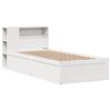 vidaXL Bed Frame without Mattress White 75x190 cm Small Single Solid Wood Pine