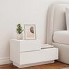 vidaXL Bedside Cabinet with LED Lights White 70x36x40.5 cm