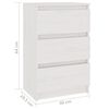 vidaXL Bedside Cabinets 2 pcs White 40x29.5x64 cm Solid Pine Wood