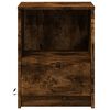 vidaXL Bedside Cabinets with LED Lights 2 pcs Smoked Oak Engineered Wood