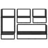 vidaXL Wall Shelf Set 4 pcs Black Oak 65 x 25 x 30 cm Engineered Wood