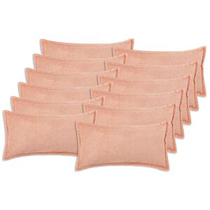 vidaXL Cushion Cover 12 pcs HOUTEN Pink 40 x 80 cm Boucl&eacute;