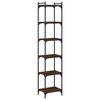 vidaXL Bookcase 6-Tier Brown Oak 40x30x188 cm Engineered Wood