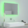 vidaXL LED Bathroom Mirror Concrete Grey 60x8.5x37 cm Acrylic