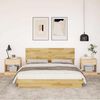 vidaXL Bed Frame with Headboard without Mattress 140x190 cm Solid Wood Oak