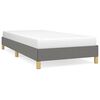 vidaXL Bed Frame without Mattress Dark Grey 90x190 cm Single Fabric
