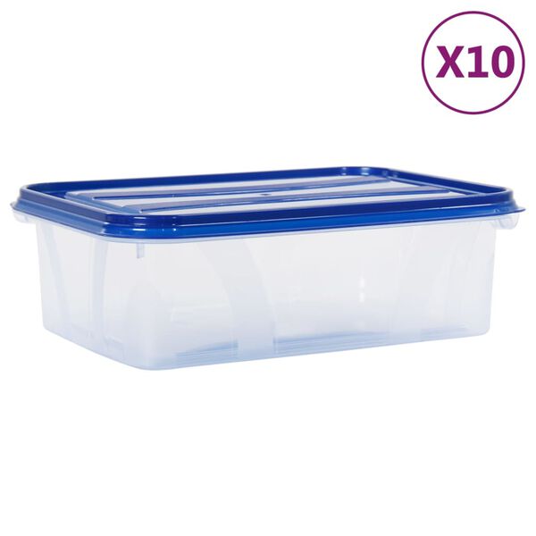 vidaXL Food Storage Containers with Lids 10 pcs PP