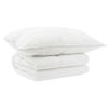 vidaXL Duvet and Pillow Set 2 pcs 140x200 cm Summer 140 GSM Wool White
