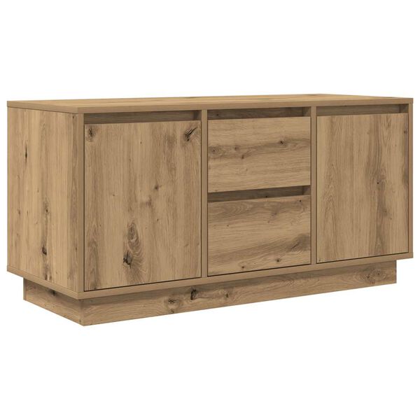 vidaXL TV Cabinet with LED Lights Artisan Oak 100x41x50 cm