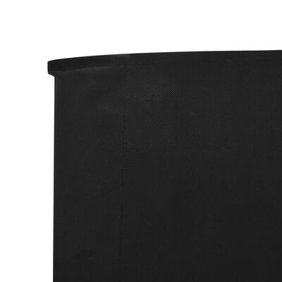 vidaXL 9-panel Wind Screen Fabric 1200x160 cm Black