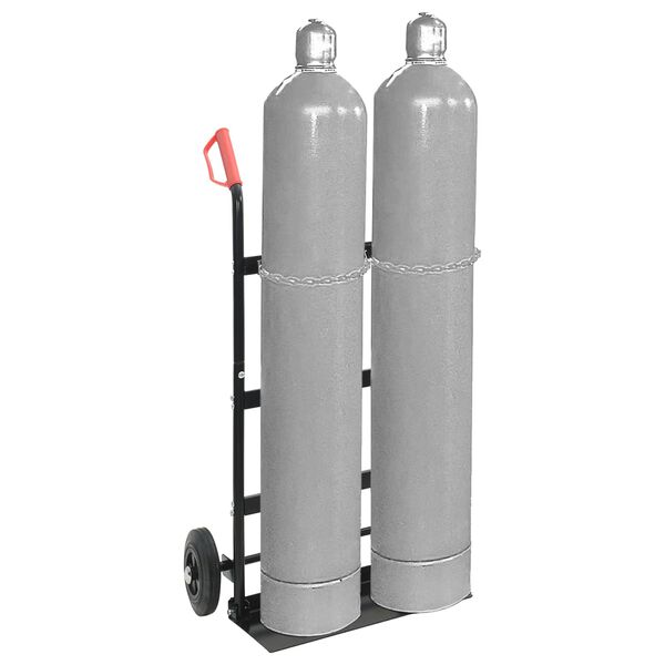 vidaXL Hand Trolley Black and Red 63 x 43.5 x 110 cm Steel