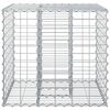 vidaXL Gabion Raised Bed Silver 60 x 60 x 55 cm Galvanised Steel
