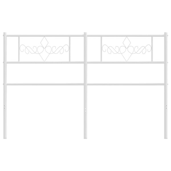 vidaXL Metal Headboard White 150 cm