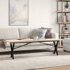 vidaXL Coffee Table X-Frame 160x40x45.5 cm Solid Wood Pine and Steel