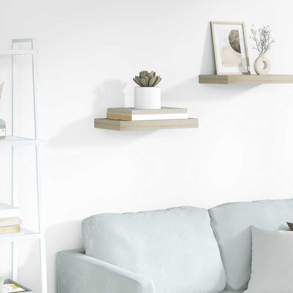 vidaXL Floating Wall Shelf Oak 40x23x3.8 cm MDF