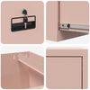 vidaXL File Cabinet 2 pcs Pink 44 x 50 x 139 cm Cold-Rolled Steel