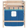 vidaXL Kids' Loft Bed with Curtains without Mattress Blue 90x190cm