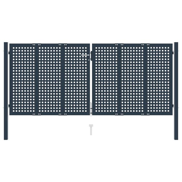 vidaXL Fence Gate Anthracite 306x175 cm Steel