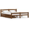 vidaXL Bed Frame without Mattress Honey Brown Solid Wood 160x200 cm