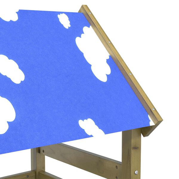 vidaXL Play Tower Brown 52.5 x 110.5 x 215 cm Solid Impregnated Wood