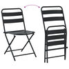 vidaXL Bistro Set Folding 3 pcs Anthracite Steel