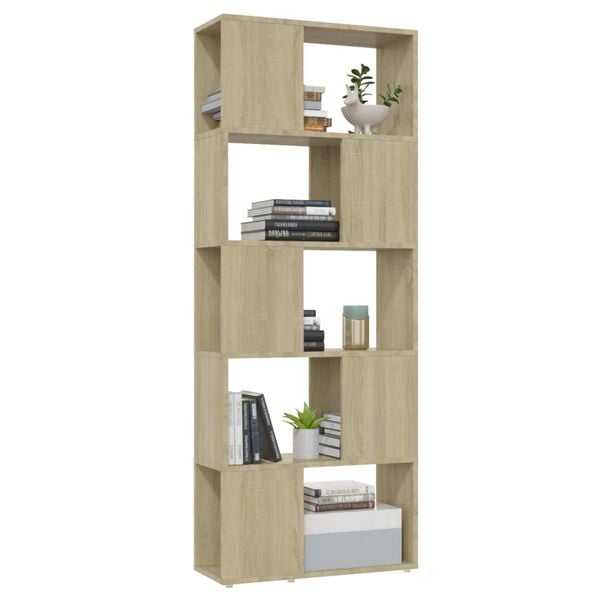 vidaXL Book Cabinet Room Divider Sonoma Oak 60x24x155 cm