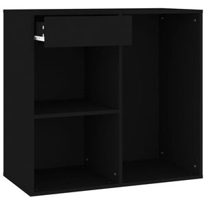 vidaXL Cosmetic Cabinet | Black | Engineered wood | Medium | Cosmetic Cabinet