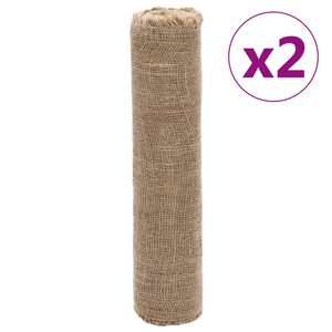 vidaXL Jute Rolls 2 pcs 0,5x50 m 100% Jute 200 gsm