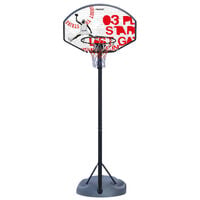 Avento Adjustable Basketball Stand Champion Shoot Black. White and Red