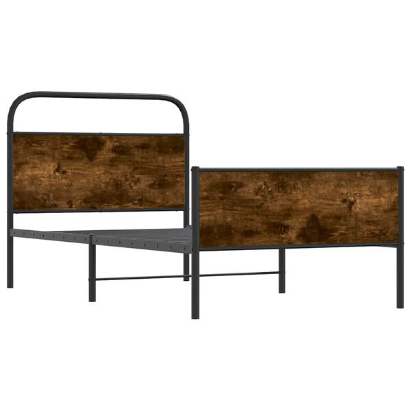 vidaXL Bed Frame without Mattress 107x203 cm Sonoma Oak Engineered Wood