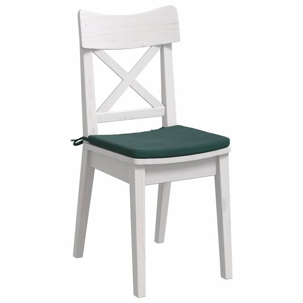 vidaXL Seat Cushions 4 pcs Dark Green 40 x 40 x 3 cm Velvet