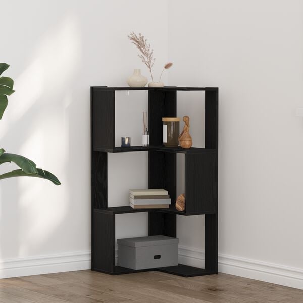 vidaXL Bookcase Black Oak 50 x 50 x102 cm