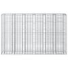 vidaXL Gabion Raised Bed 3 pcs Silver 250 x 50 x 150 cm