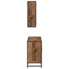 vidaXL Bathroom Furniture Set with Door 2 pcs Old Wood Engineered Wood