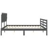 vidaXL Bed Frame without Mattress Grey 200x200 cm Solid Wood