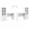 vidaXL Desk with Drawer 2 pcs White