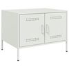vidaXL Coffee Table White 68x50x50.5 cm Steel