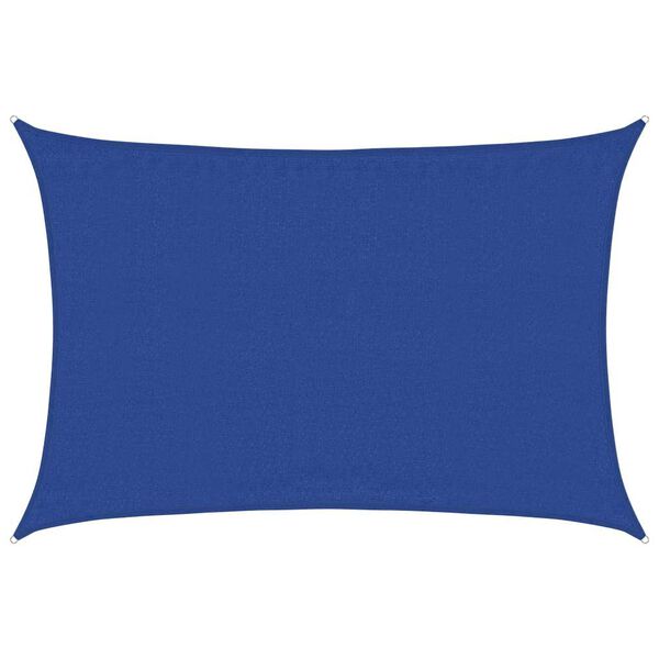 vidaXL Sunshade Sail 160 g/m&sup2; Rectangular Blue 3.5x4.5 m HDPE