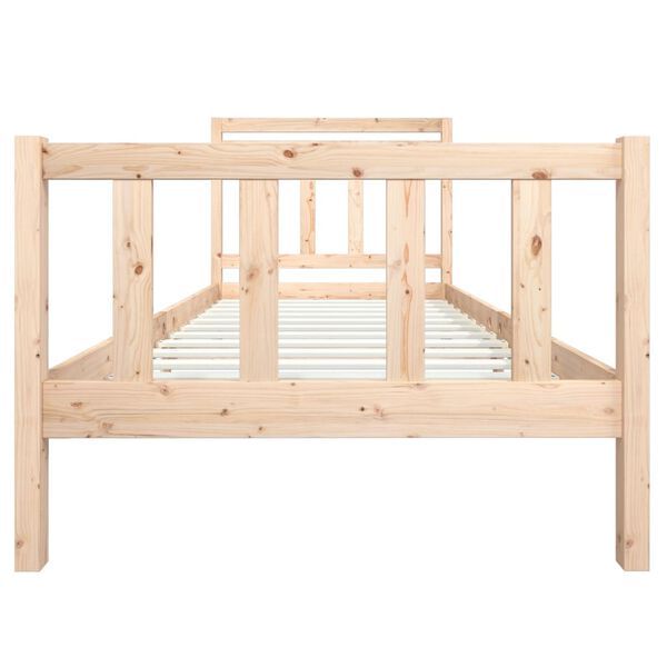 vidaXL Bed Frame without Mattress Solid Wood 100x200 cm (810072+814079)