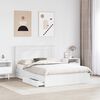 vidaXL Storage Bed with Headboard White 140 x 190 cm Engineered Wood