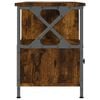 vidaXL TV Cabinet Smoked Oak 102x33x45 cm Engineered Wood&Iron