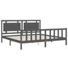vidaXL Bed Frame without Mattress Grey 200x200 cm Solid Wood Pine