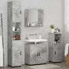 vidaXL Bathroom Furniture Set Wall-mounted 4 pcs Concrete Grey