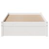 vidaXL Bed Frame without Mattress White 90x190 cm Single Solid Wood Pine