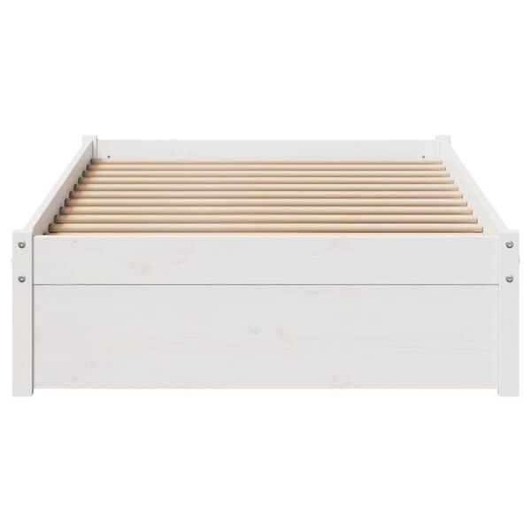 vidaXL Bed Frame without Mattress White 90x190 cm Single Solid Wood Pine
