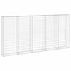 vidaXL Gabion Wall with Covers Galvanised Steel 300x30x150 cm