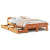 vidaXL Bed frame without Mattress Wax Brown 135x190 cm Double Solid Wood Pine
